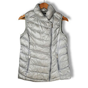 Calvin Klein Performance Puffer Vest Silver Size Small
